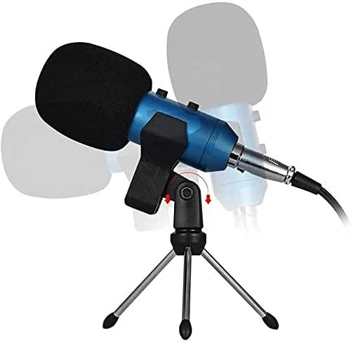 میکروفون USB حرفه ای، میکروفون استودیویی سیم دار USB، ضبط کندانسور پخش با پایه، عملکرد اکو