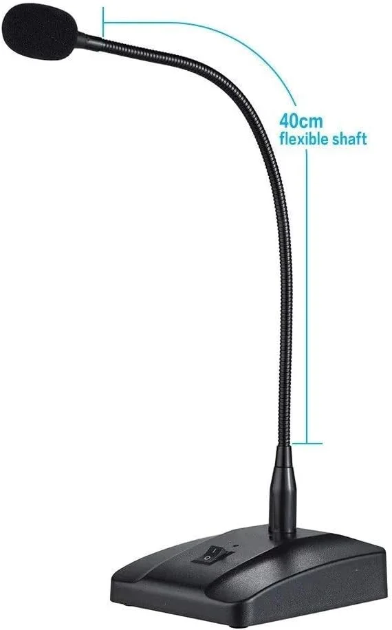 میکروفون دستی حرفه ای سیم دار رومیزی خازنی کاردیوئید با کابل جداشدنی 3 متری XLR به 1/4