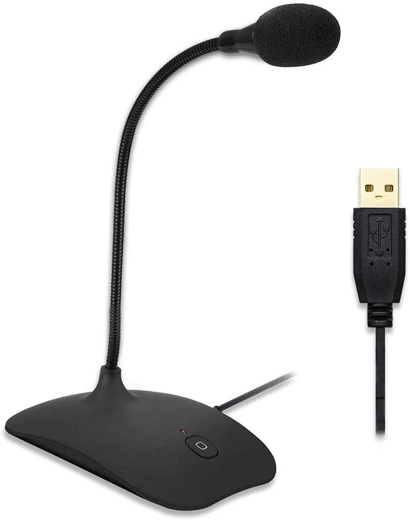 میکروفون USB برای کامپیوتر، میکروفون رومیزی کندانسور حرفه ای با قابلیت اتصال آسان، سازگار با مک/ویندوز برای ضبط صدا، یوتیوب و بازی