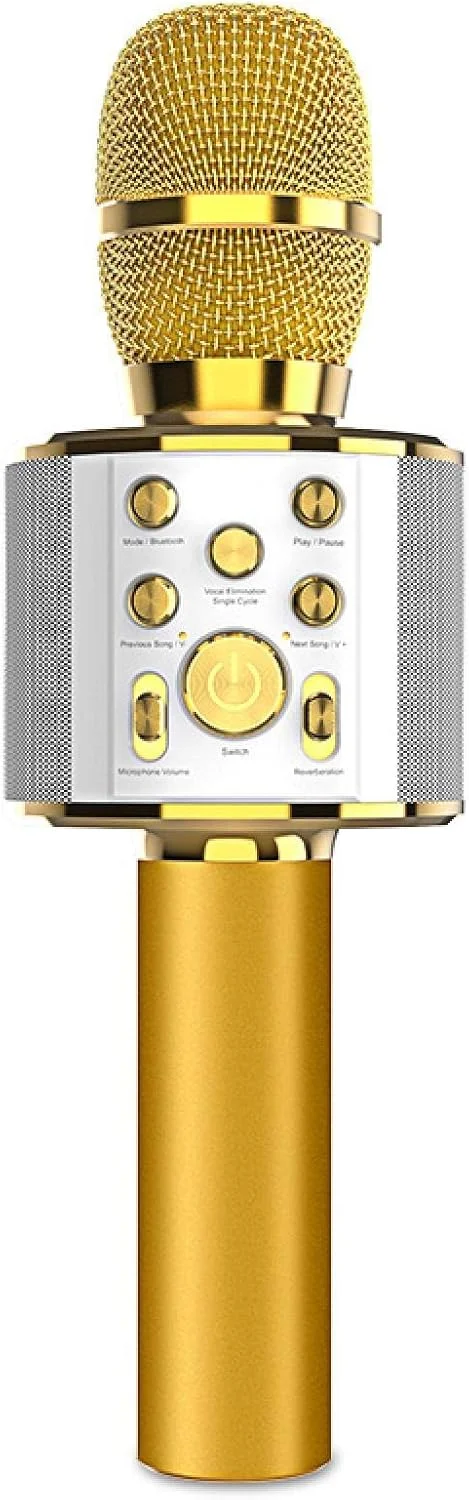 میکروفون کارائوکه بی‌سیم کندانسور حرفه‌ای پخش کننده موسیقی Ktv تلفن همراه برای iOS و اندروید