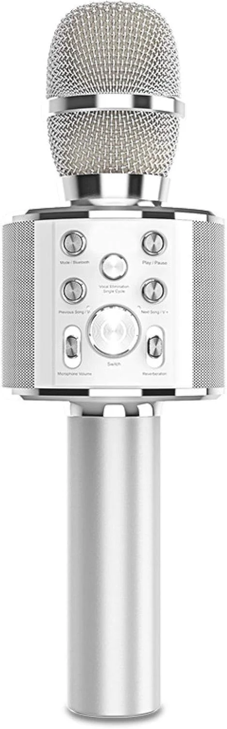 میکروفون کارائوکه بی سیم کندانسور حرفه ای پخش کننده موسیقی Ktv تلفن همراه برای iOS و Android