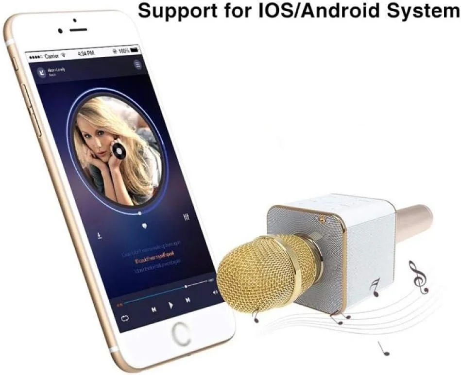 میکروفون دستی جدید با کیفیت بالا مدل Q7 مناسب برای کارائوکه، میکروفون و اسپیکر برای تلفن و کامپیوتر