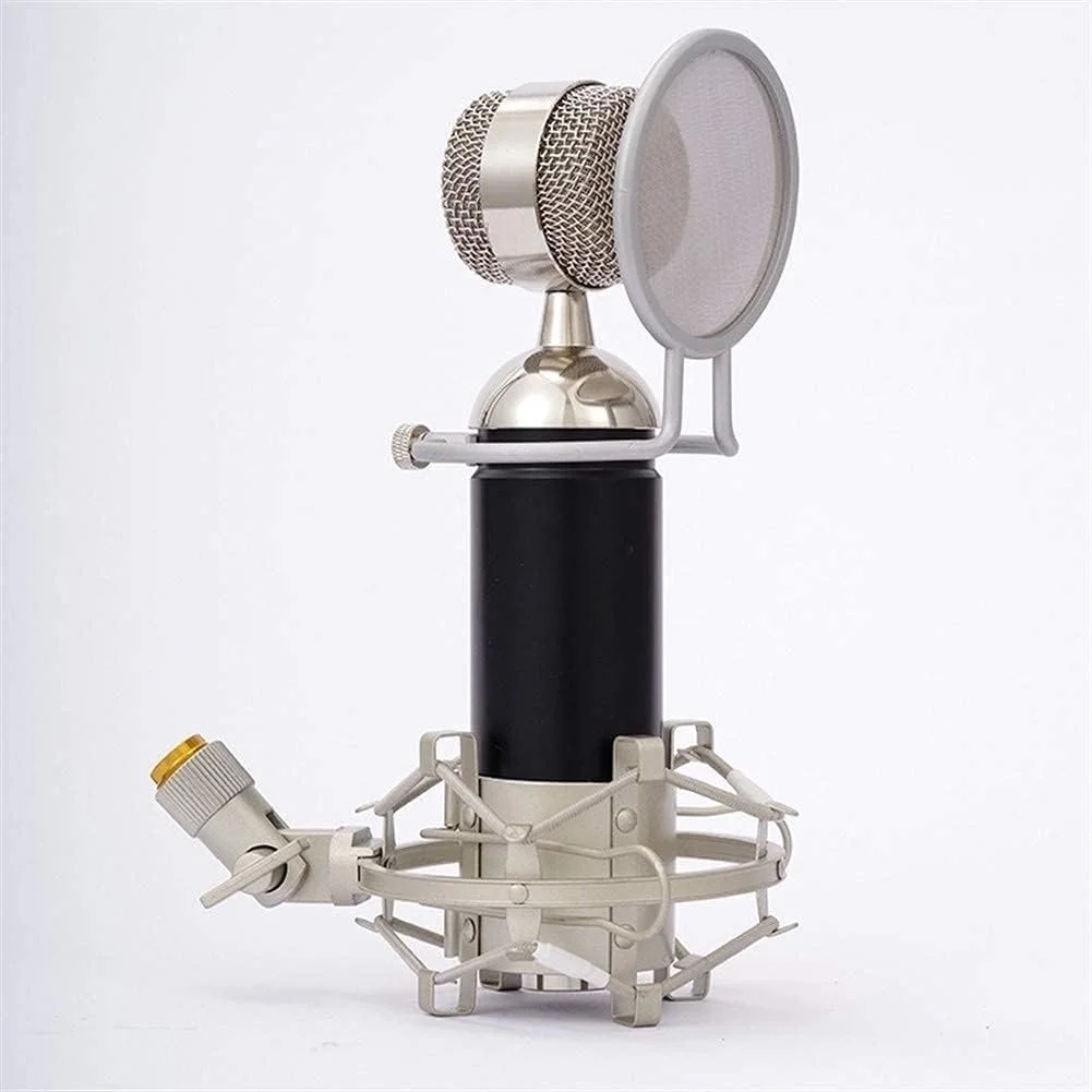 میکروفون USB کاندنسر ضبط صدا مناسب خوانندگی برای یوتیوبرها، استریم زنده گوشی هوشمند، کنفرانس ویدیویی به همراه کابل