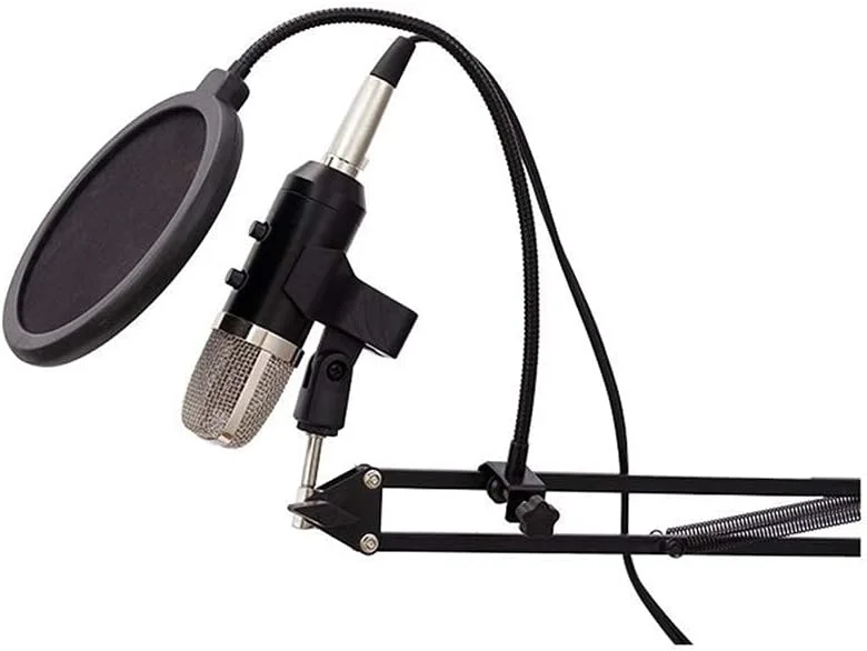 میکروفون USB کاندنسر به همراه کابل برای استریم زنده، ضبط صدا، خوانندگی و کنفرانس های ویدیویی