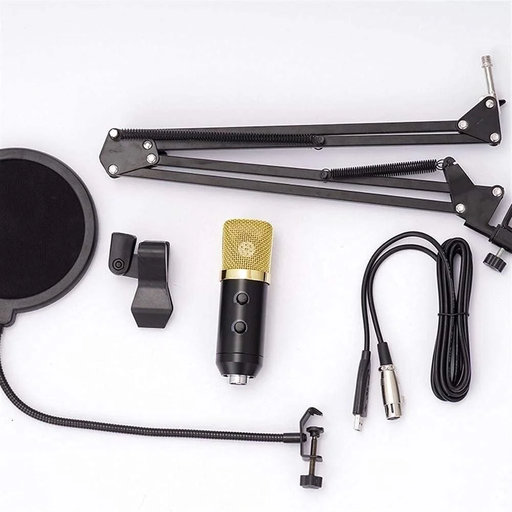 میکروفون USB کاندنسر به همراه کابل برای پخش زنده، ضبط، آواز و کنفرانس های ویدیویی