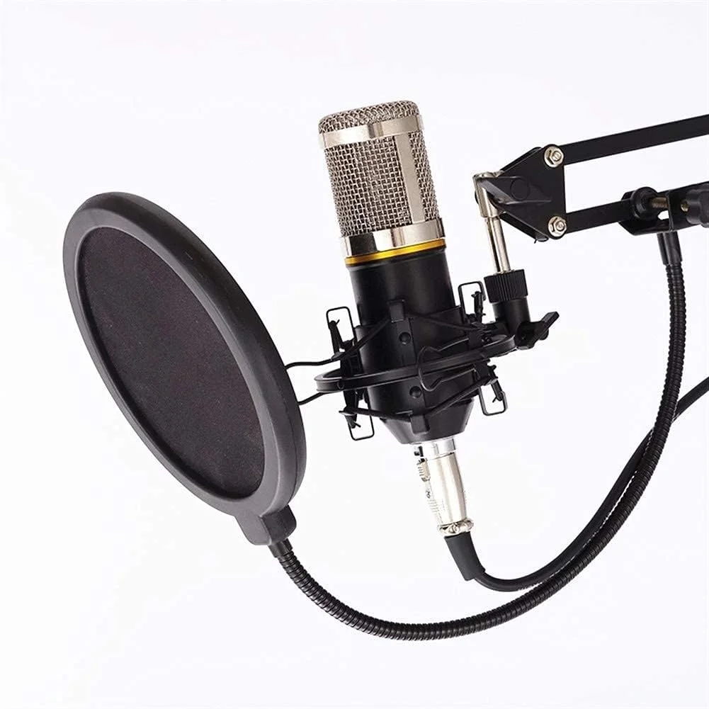 مجموعه میکروفون کاندنسر با کابل و کارت صدا برای ضبط، پخش، آواز و استریم زنده