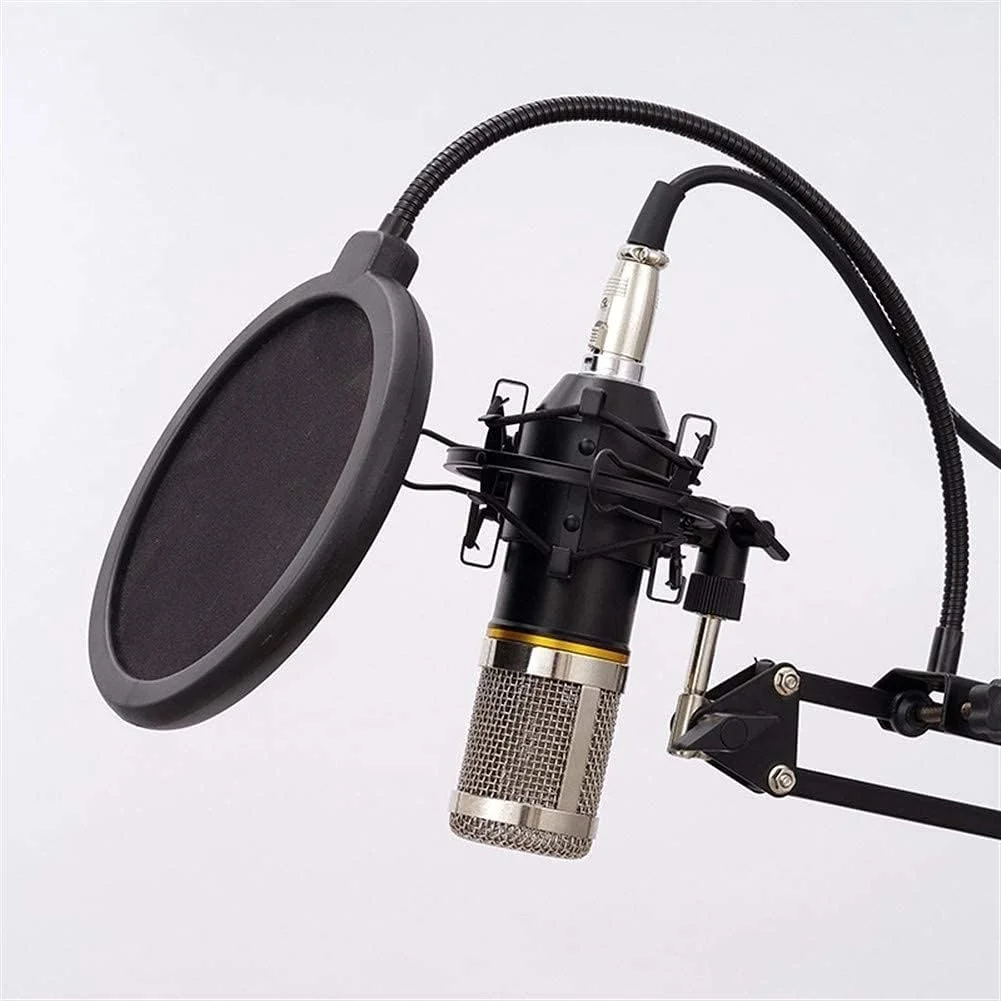 مجموعه میکروفون کاندنسر با کابل و کارت صدا برای ضبط، پخش، آواز و استریم زنده