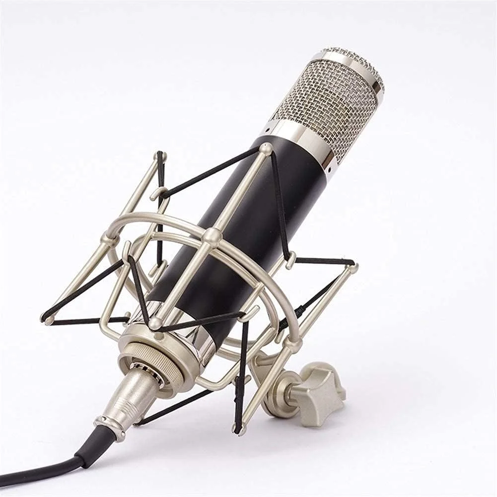 مجموعه میکروفون کاندنسر با کابل و پایه میکروفون برای پخش زنده، کنفرانس ها، آواز خواندن با کیفیت صدای HD