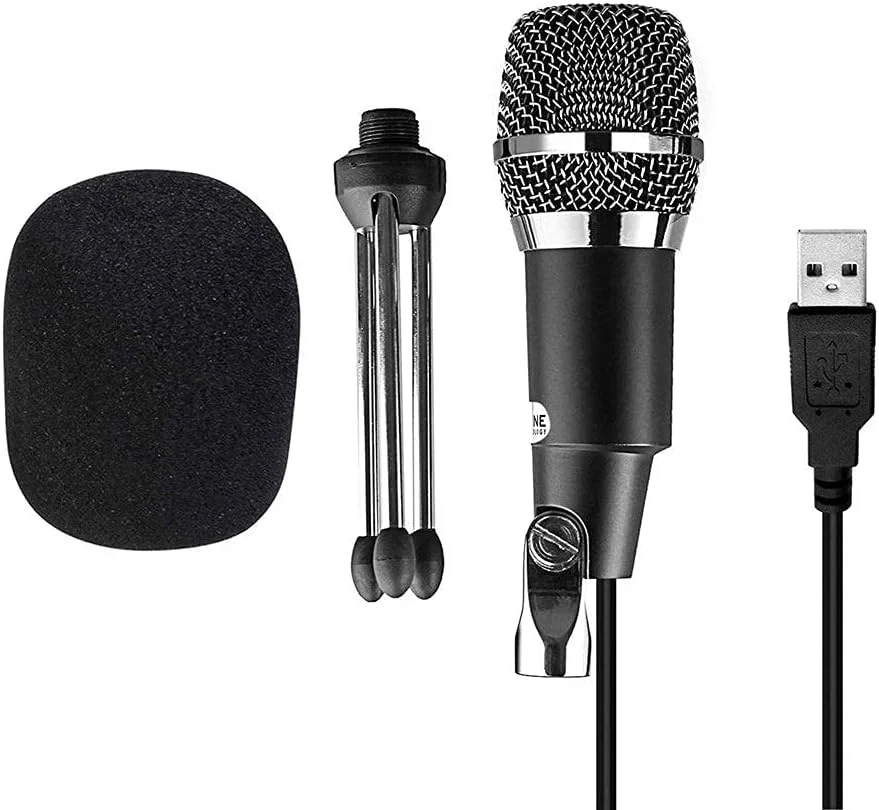 میکروفون USB کاندنسر، میکروفون کامپیوتر، میکروفون کاندنسر USB کاردیوئید خانگی با قابلیت اتصال آسان برای اسکایپ، ضبط برای یوتیوب