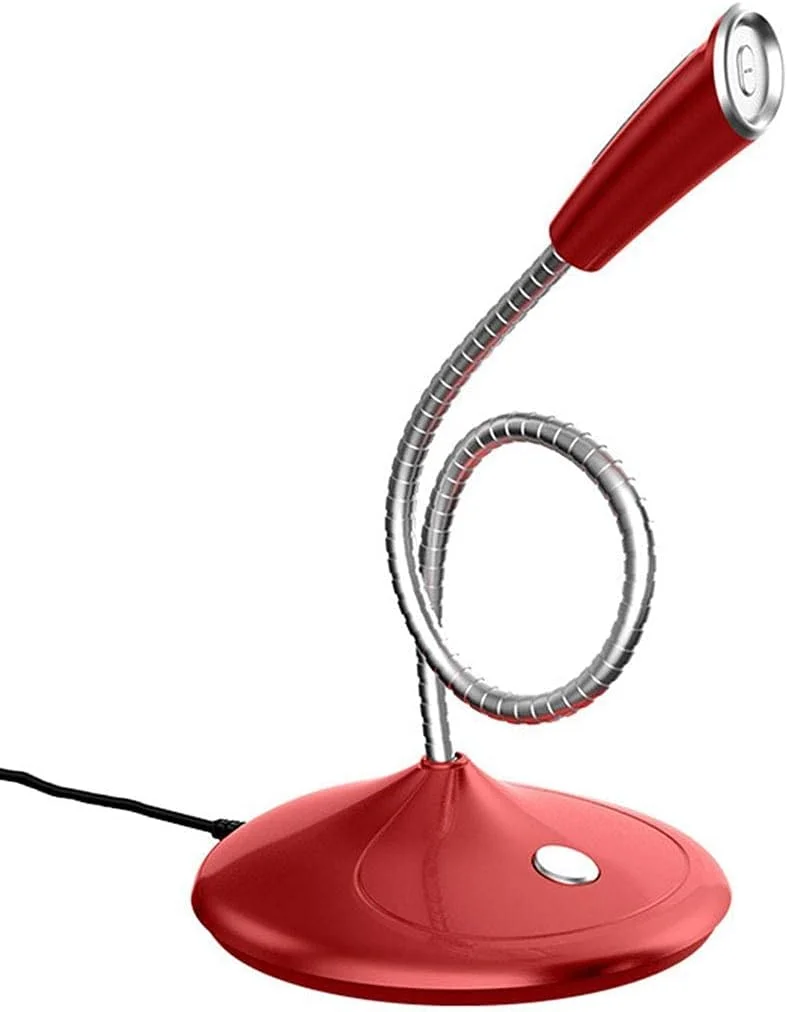میکروفون USB برای لپ تاپ، میکروفون رومیزی PC با گردن غازی، اتصال و پخش برای اسکایپ، بازی، پادکست