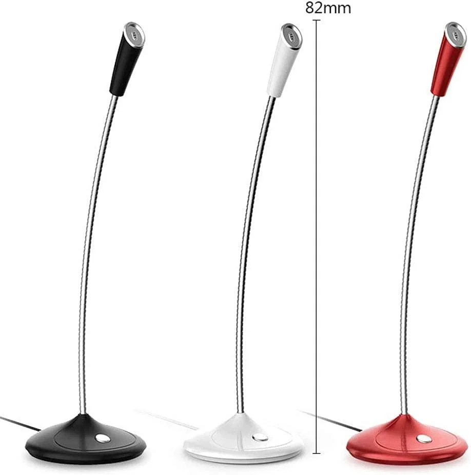 میکروفون USB برای لپ تاپ، میکروفون رومیزی PC با گردن غازی، اتصال و پخش برای اسکایپ، بازی، پادکست