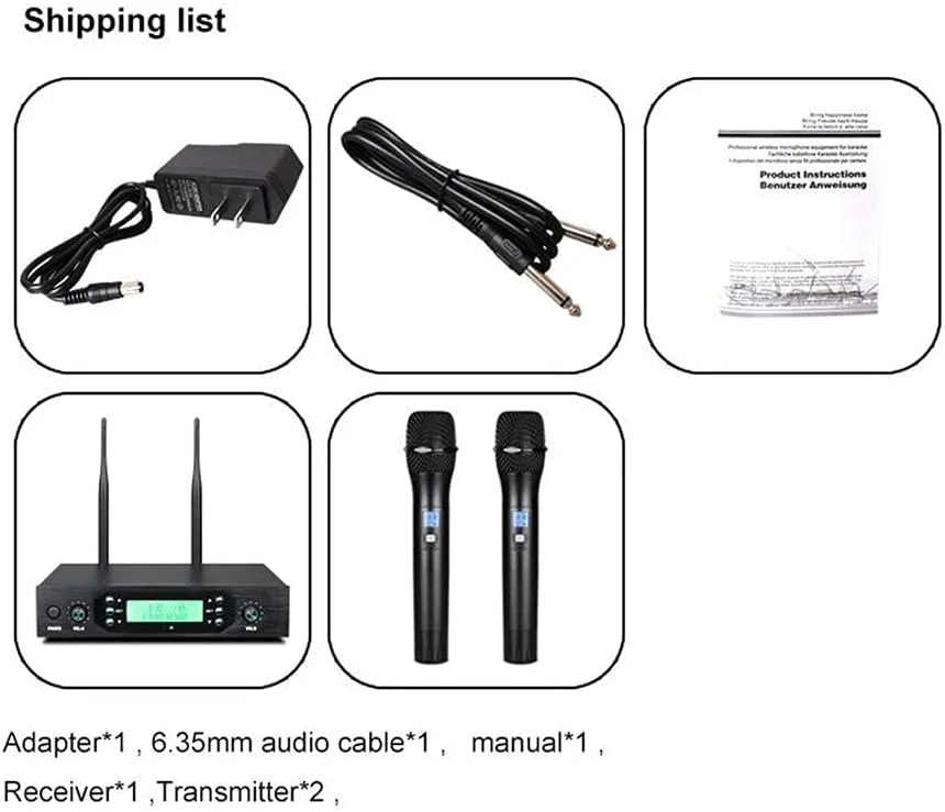 میکروفون دستی با پشتیبانی از اتصال دوگانه و پخش موسیقی میکرو، دستگاه کارائوکه KTV با نور LED و کیفیت صدای HD