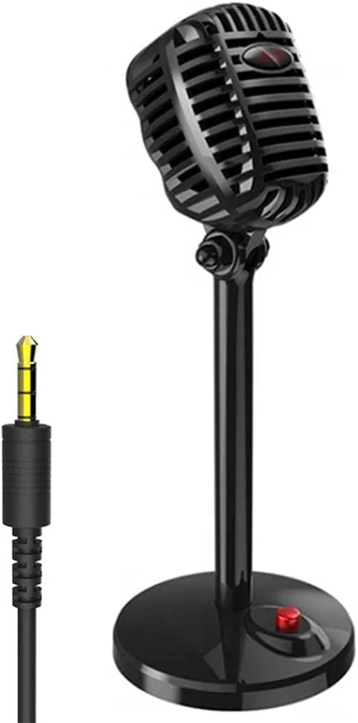 میکروفون رومیزی، میکروفون کاندنسر کامپیوتر/لپ تاپ با قابلیت اتصال آسان برای اسکایپ، ضبط صدا، بازی، سخنرانی، کنفرانس دادگاه، دیکته، USB