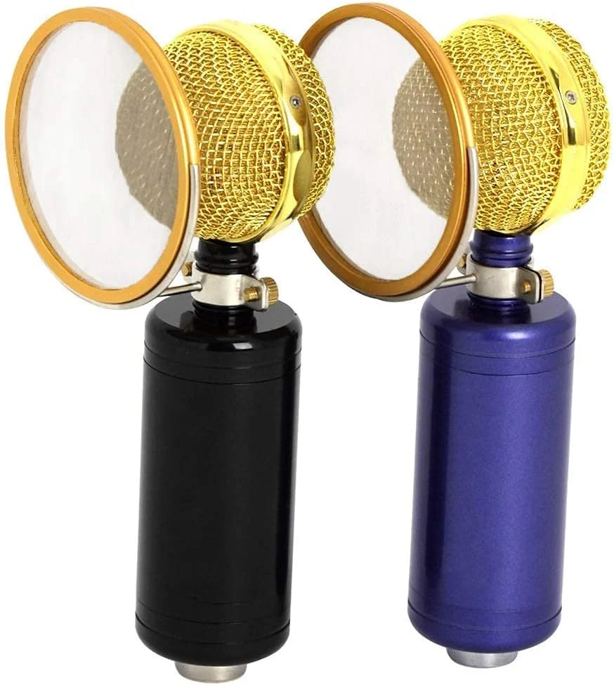 میکروفون کاندنسر با محافظ باد، میکروفون اختصاصی لایو انکر با پایه و کابل