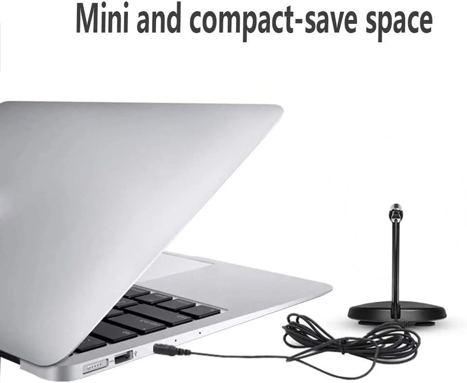 میکروفون های کاندنسر برای ضبط صدا، میکروفون گردن غازی/گیره ای با پایه برای کامپیوتر/لپ تاپ/نوت بوک، یوتیوب، پادکست، بازی، USB