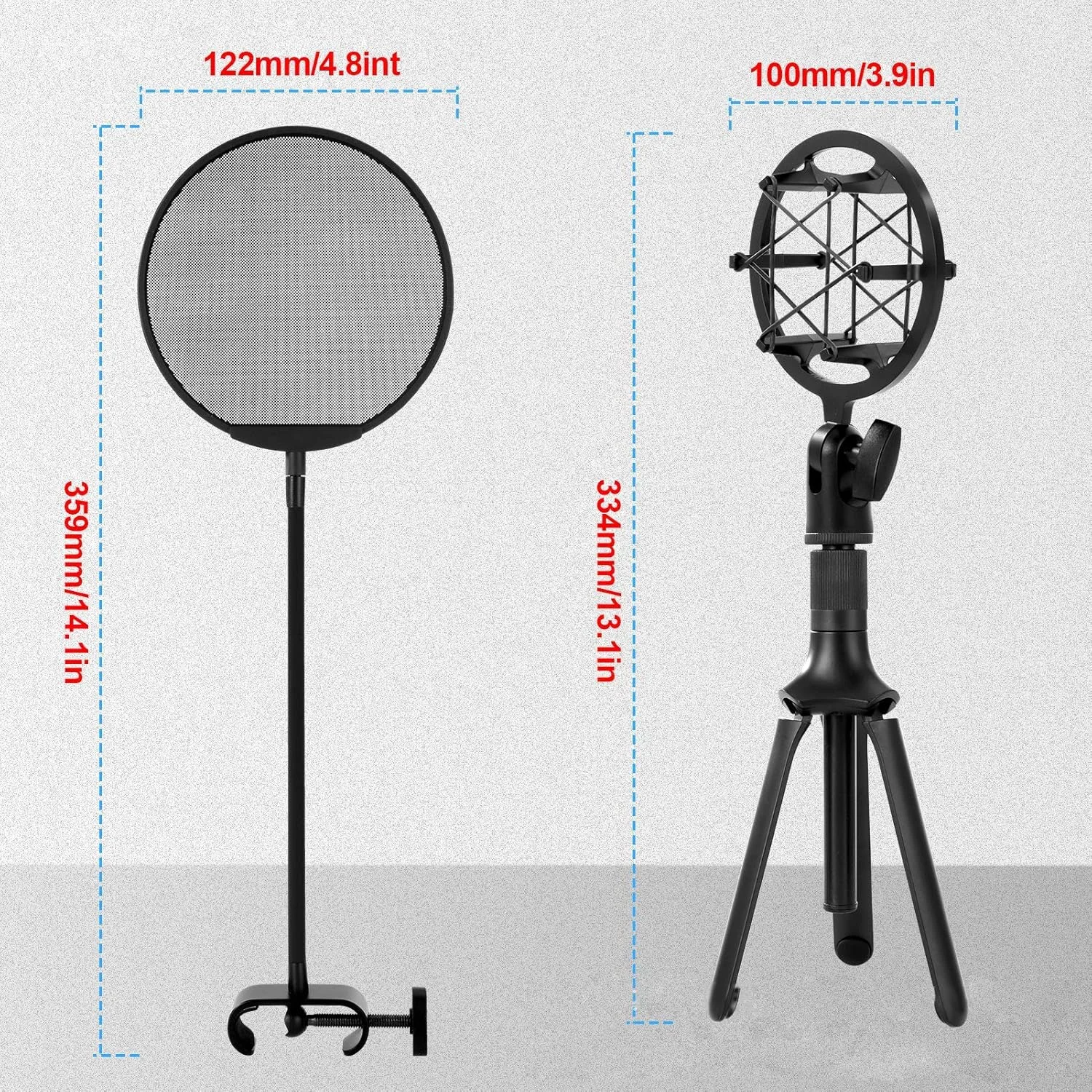 میکروفون کاندنسر کاردیوئید USB حرفه ای با پایه ضد لرزش