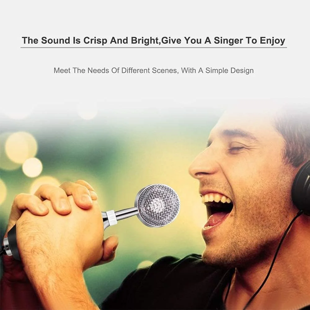 کیت میکروفون کندانسور 3.5 میلی متری استودیویی ضبط صدا مناسب برای بازی، کارائوکه، کامپیوتر، سازگار با اکثر دستگاه ها
