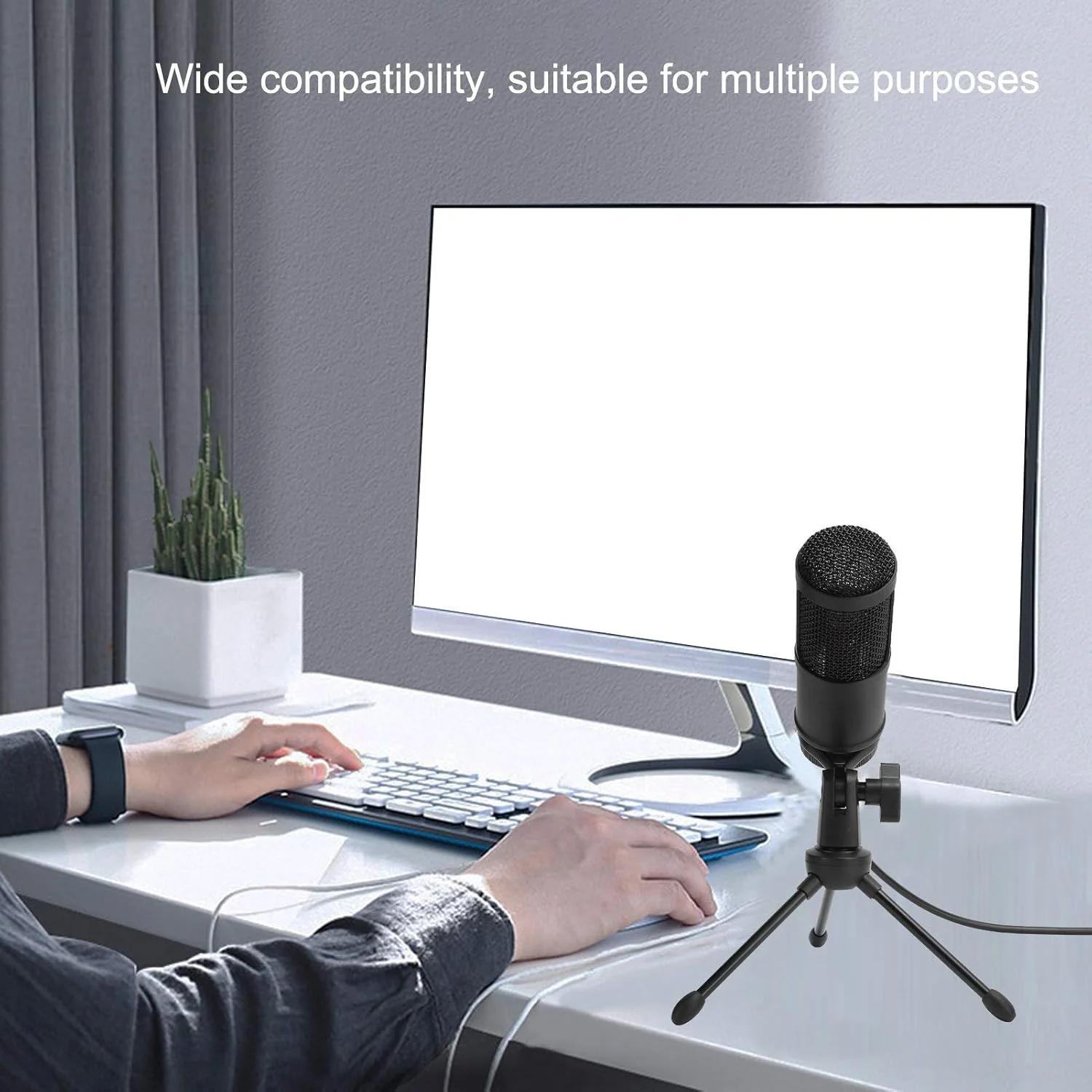 میکروفون کاندنسر قابل حمل برای بازی، کامپیوتر، پخش زنده، اسپیکر USB، میکروفون بازی