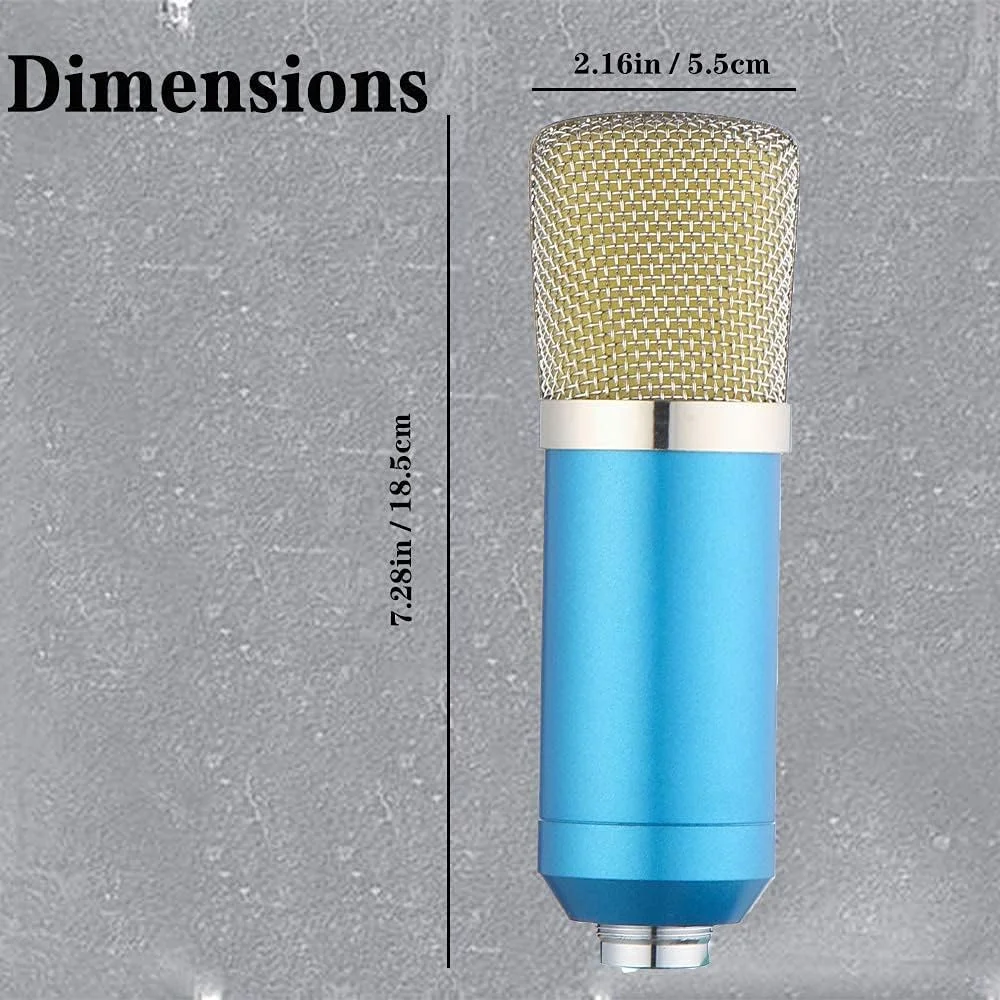 کیت میکروفون کاندنسر BM-700، میکروفون گیمینگ، میکروفون PC به 3.5 میلی‌متری با بازوی قیچی تعلیق میکروفون قابل تنظیم، لرزه‌گیر، برای ضبط استودیویی و پخش