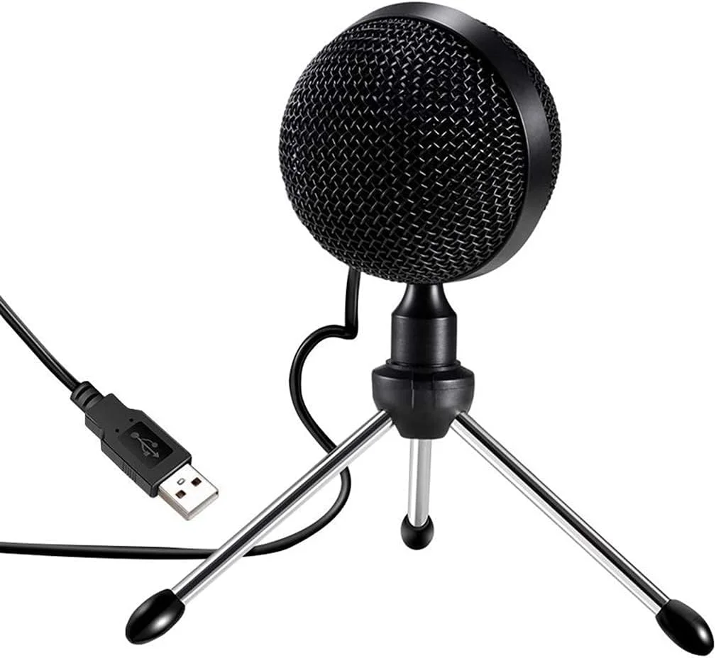 میکروفون استودیویی USB، میکروفون کندانسور پخش با سه پایه برای کامپیوتر، لپ تاپ، گوشی هوشمند - بازی، آواز