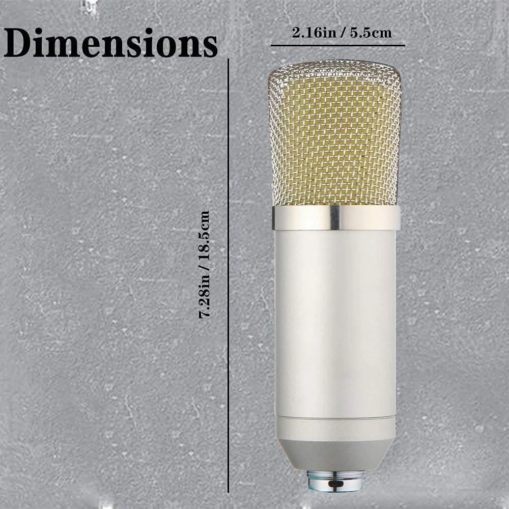 کیت میکروفون کاندنسر BM-700، میکروفون گیمینگ، میکروفون پادکست PC به 3.5 میلی‌متر با میکروفون قابل تنظیم، لرزه‌گیر، برای ضبط استودیویی و پخش