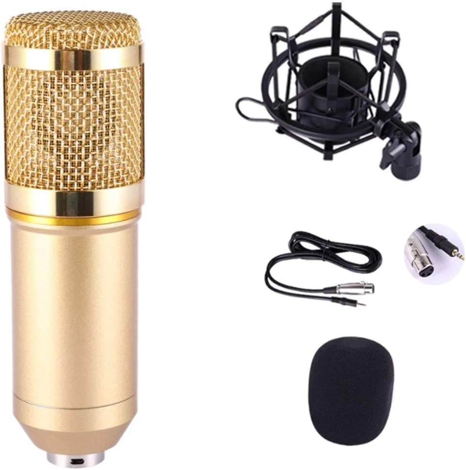 کیت میکروفون کاندنسر کاردیوئید استودیوی خانگی، مجموعه میکروفون کارت صدا زنده، میکروفون کاندنسر کامپیوتر، میکروفون فریاد، میکروفون های کاندنسر