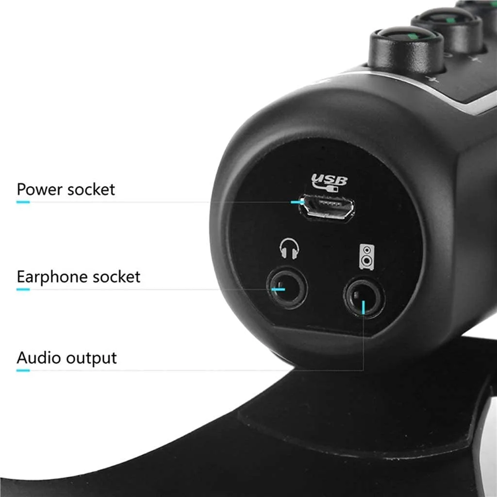میکروفون USB کاردیوئید استودیویی خانگی برای ضبط صدا، پادکست، همراه با پایه سه پایه