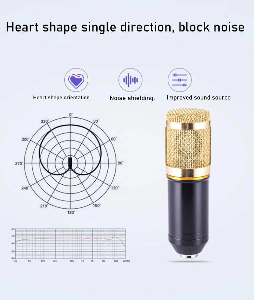 کیت میکروفون کاندنسر کاردیوئید خانگی، مجموعه میکروفون کارت صدای زنده میکروفون کاندنسر میکروفون کاندنسر کامپیوتر