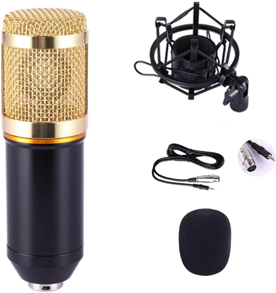 کیت میکروفون کاندنسر کاردیوئید استودیویی خانگی، مجموعه میکروفون کارت صدا زنده، میکروفون کاندنسر کامپیوتر، میکروفون فریاد، میکروفون های کاندنسر