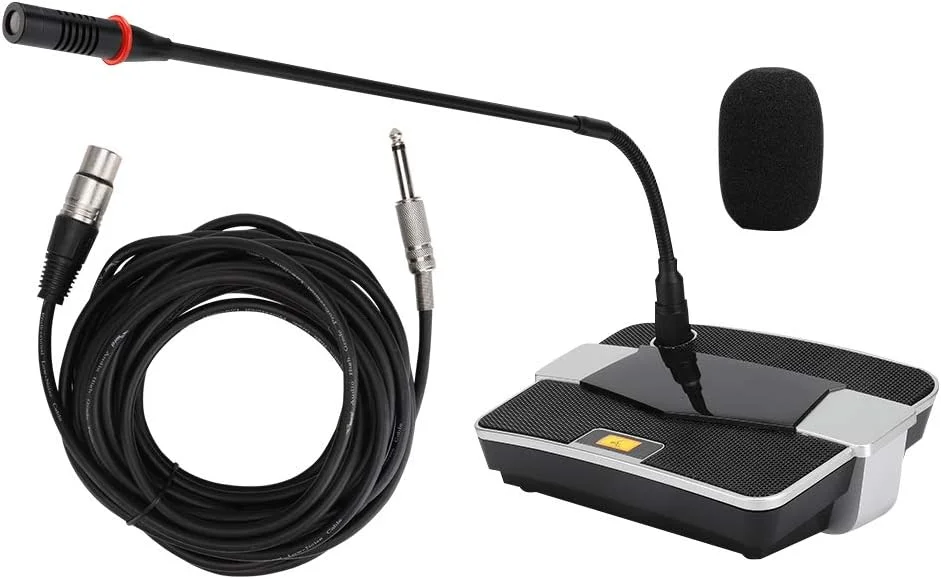 میکروفون کاندنسر یک جهته رومیزی حرفه ای با صدای شفاف برای اتاق جلسات کنفرانس