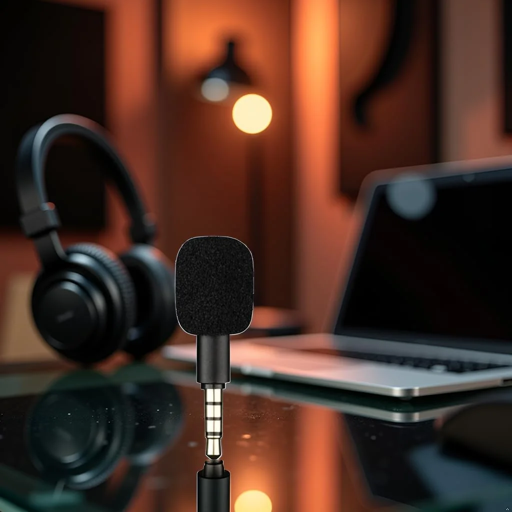 میکروفون مینی مشکی 4 پل قابل حمل با جک 3.5 میلی متری AUX، میکروفون کارائوکه 4 پل/ 3 پل برای ضبط صدا، تلفن همراه، تلفن هوشمند، کامپیوتر، لپ تاپ، میکروفون های کندانسور چند منظوره