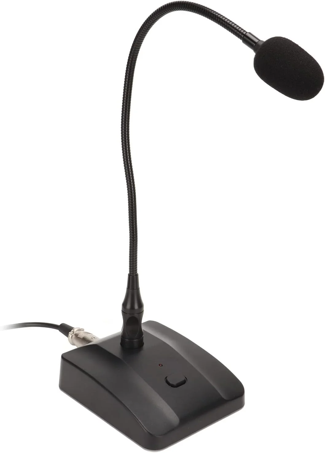 میکروفون سیمی حرفه ای قفل دار، میکروفون کاندنسر حرفه ای رومیزی 6.35 میلی متری برای پخش، کنفرانس ها، سخنرانی و استودیوها