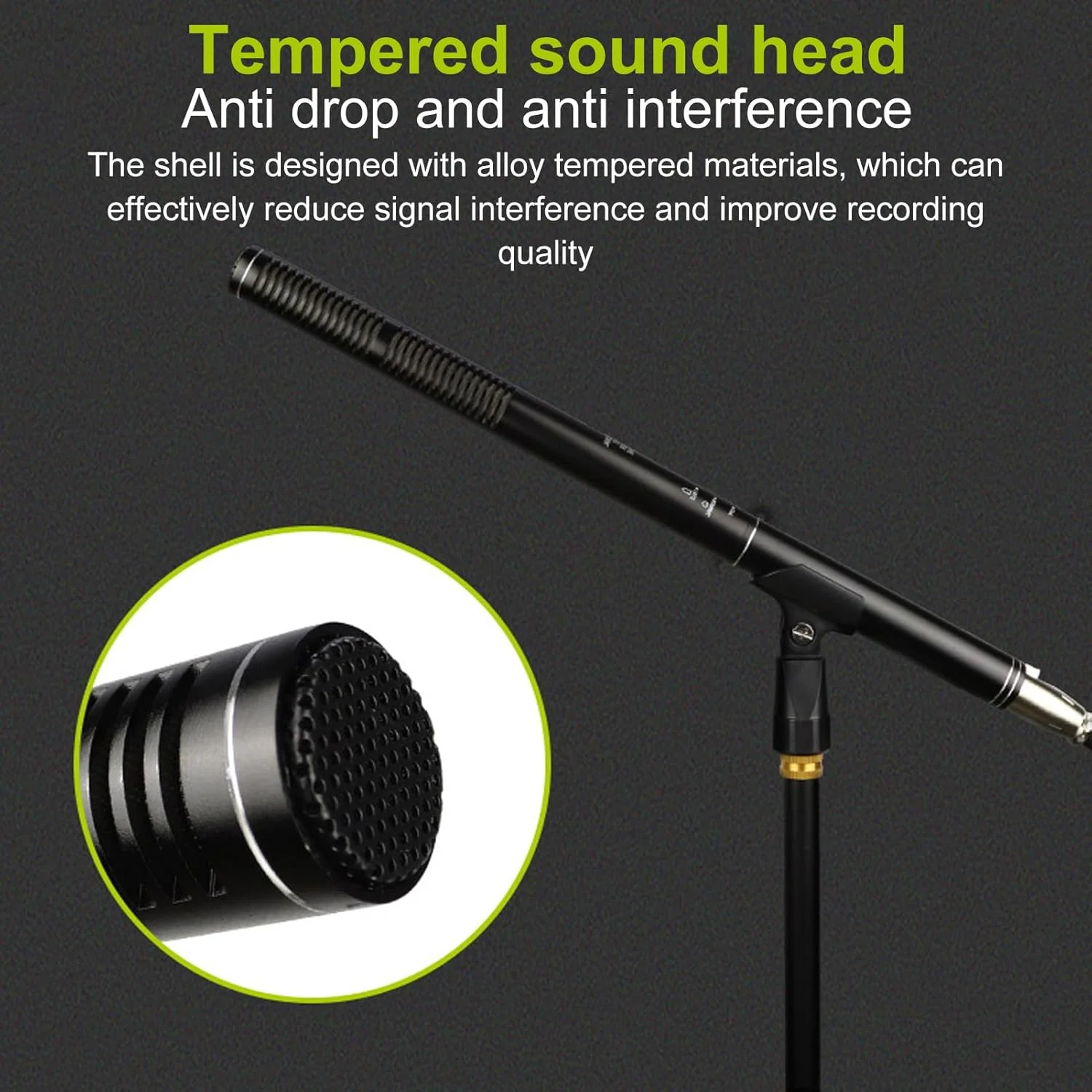 میکروفون کندانسور XLR حرفه ای، میکروفون شاتگان مینی کاردیوئید برای ضبط استودیویی، میکروفون دوگانه با دو پیکاپ، برای پروژه های پادکست و استریم