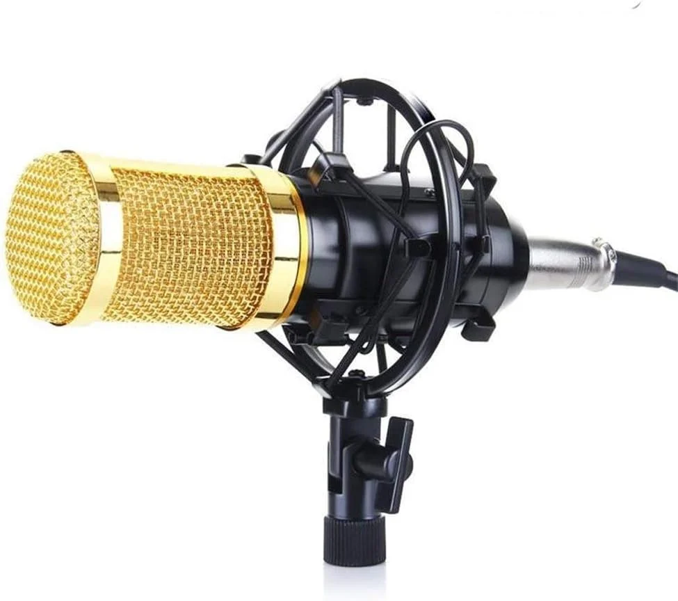 میکروفون کاندنسر حرفه ای کاردیوئید استودیویی ضبط صدا وکال میکروفون KTV + لرزه گیر