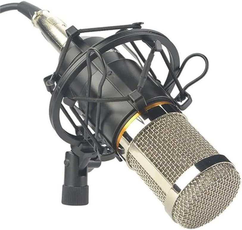 میکروفون کاندنسر حرفه ای کاردیوئید استودیویی ضبط صدا وکال میکروفون KTV + لرزه گیر
