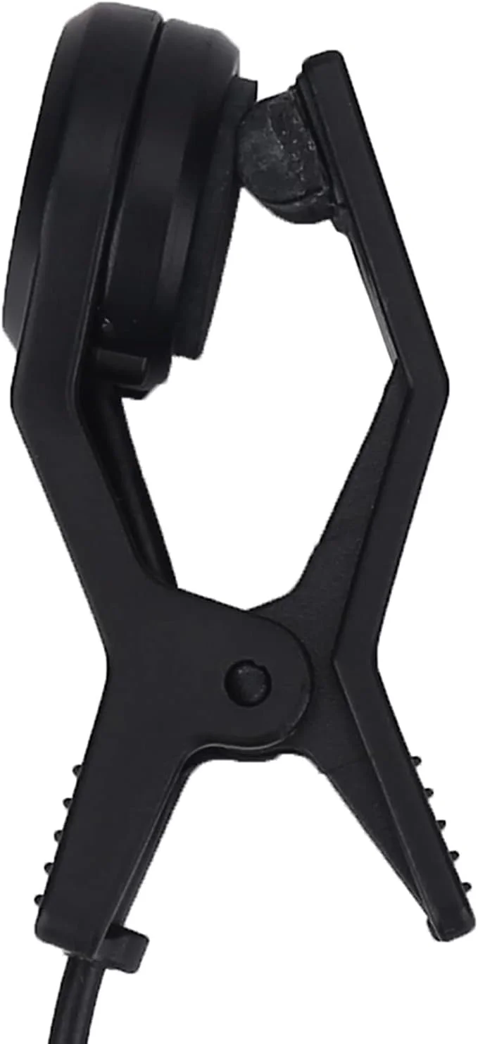 میکروفون گیره ای قابل حمل برای تیونر سازها، با کیفیت صدای گسترده، کابل بلند و استفاده آسان، مشکی، طول 230 سانتی متر