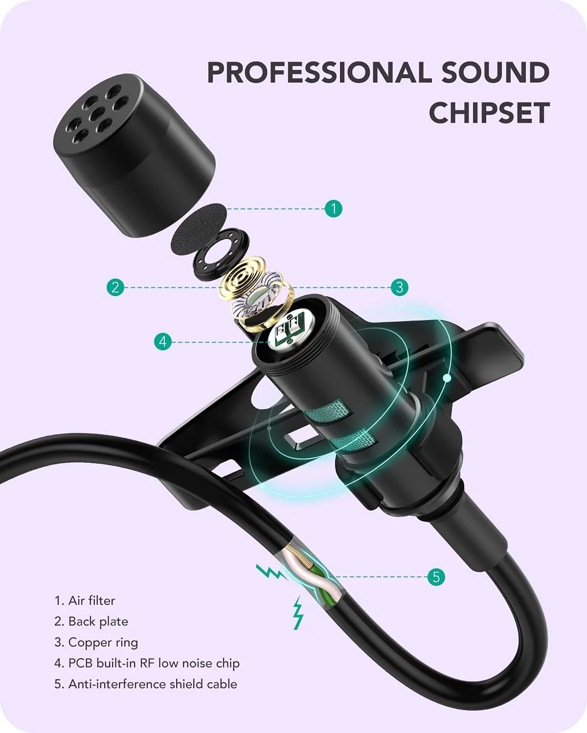 میکروفون یقهای حرفهای PoP voice برای آیفون، میکروفون اومنیدایرکشنال یقهای برای آیپد، آیپاد، میکروفون کندانسور برای ضبط صدا و ویدیو با آیفون، یوتیوب، مصاحبه، پادکست، ولاگینگ (6 متر) میکروفون یقهای حرفهای PoP voice برای آیفون، میکروفون اومنیدایرکشنال یقهای برای آیپد، آیپاد، میکروفون کندانسور برای ضبط صدا و ویدیو با آیفون، یوتیوب، مصاحبه، پادکست، ولاگینگ (6 متر)