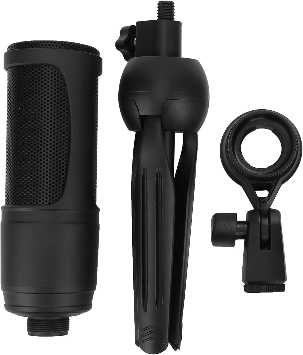 مجموعه میکروفون کندانسور USB با پایه سه پایه برای پخش زنده، آواز خواندن و ضبط صدا 20 هرتز تا 20 کیلوهرتز
