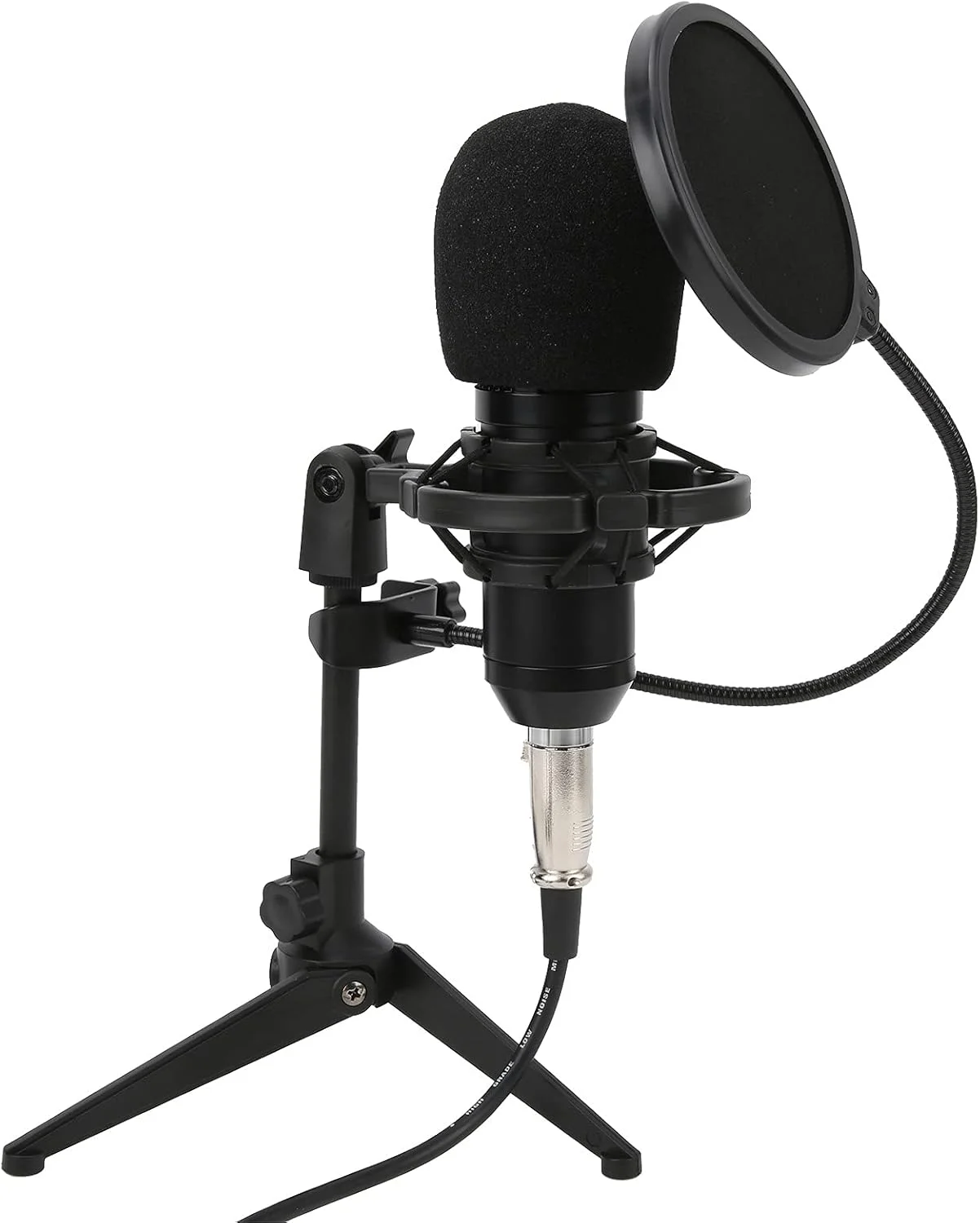 میکروفون کاندنسر، پلاگ 3.5 میلی متری با کیت سه پایه قابل تنظیم، میکروفون استیج صدای زنده برای ضبط