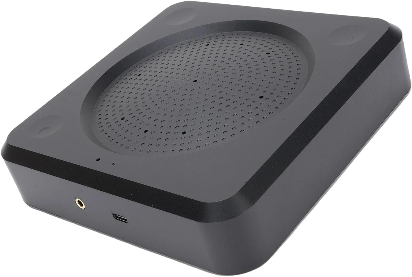 میکروفون کنفرانس 3.5 میلی‌متری، میکروفون کاندنسر اومنی‌دایرکشنال با قابلیت پشتیبانی از قطر برداشت صدا 10 متری، برداشت صدای 360 درجه، کاهش نویز، اسپیکرفون برای اتاق‌های جلسه