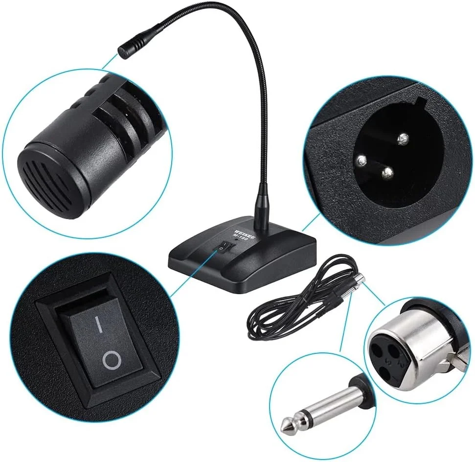 میکروفون سیم دار حرفه ای خازنی کاردیوید OUNA با کابل XLR به 1/4 اینچ به طول 3 متر