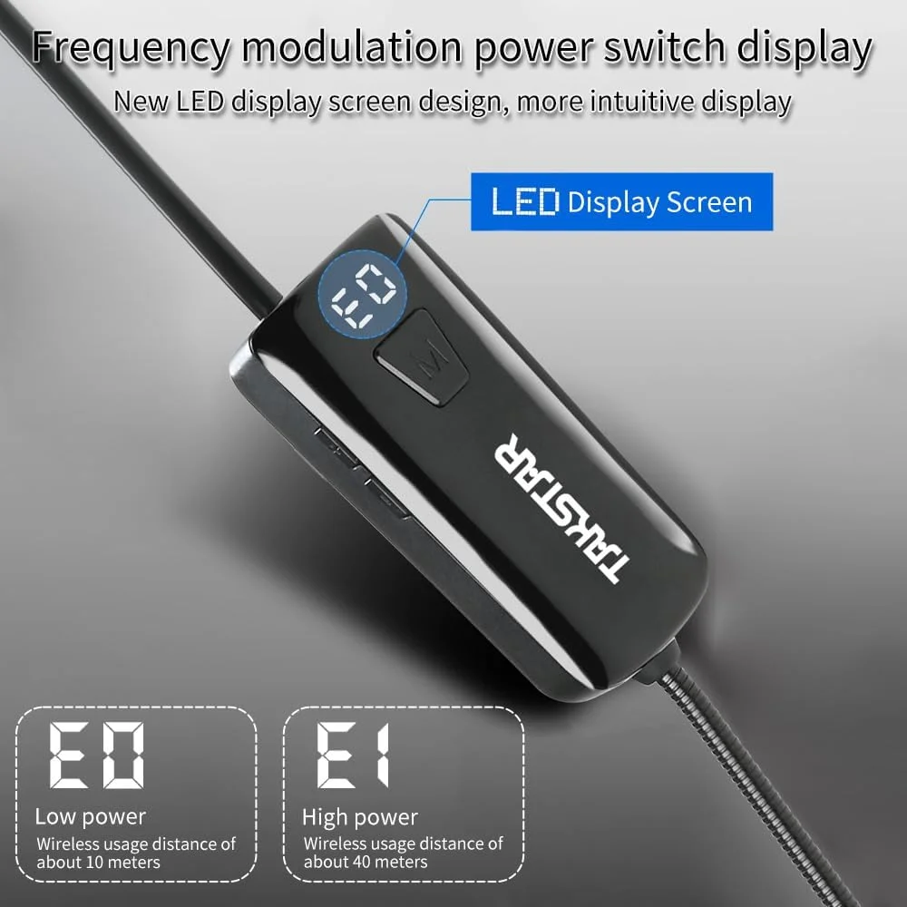 میکروفون های OUNA، میکروفون هدست بی سیم HM-200W با صفحه نمایش، میکروفون بی سیم UHF قابل شارژ، میکروفون و گیرنده بی سیم حرفه ای برای بلندگو، تقویت کننده صدا، آموزش و تمرین