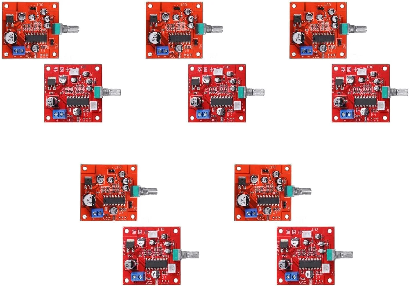 5 عدد برد پژواک میکروفون PT2399 بدون پیش تقویت کننده برای DC 6V-15V، نارنجی