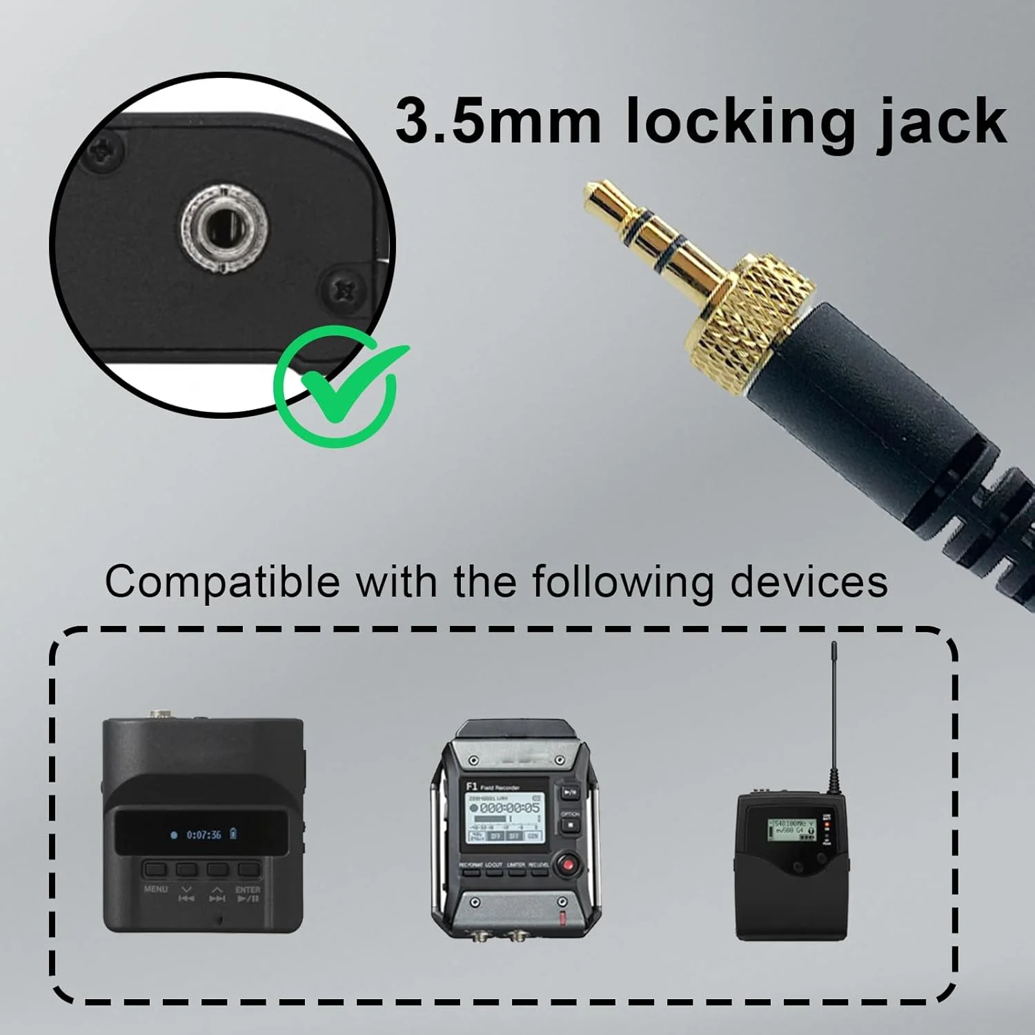 میکروفون یقه ای اومنی دایرکشنال کندانسر سیم دار برای فرستنده بی سیم سنهایزر EW100 G4 G1 G2 G3, EWD1, ME2, ME3, ME4 (دو عددی، فقط برای سنهایزر با فیش قفل پیچی 3.5 میلی متری)