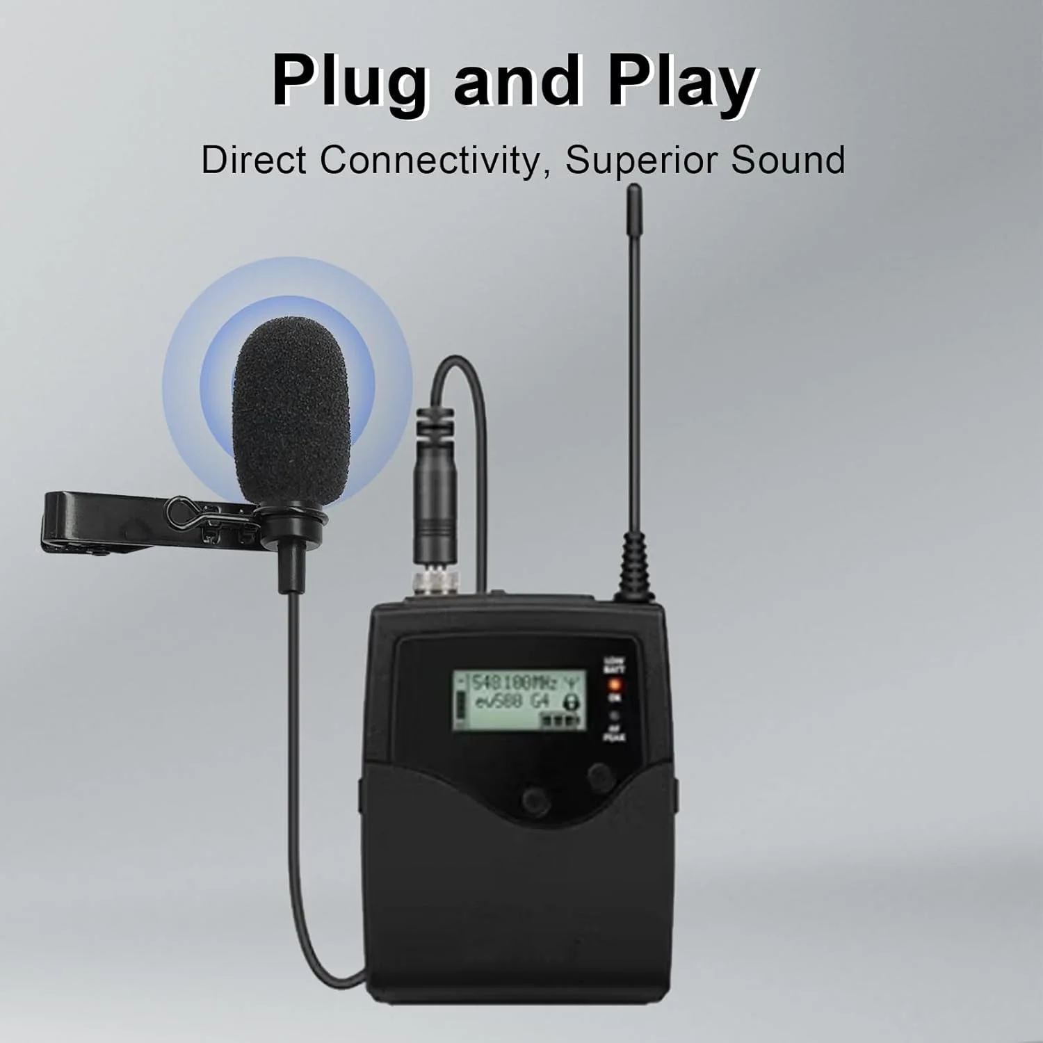 میکروفون یقه ای اومنی دایرکشنال کندانسر سیم دار برای فرستنده بی سیم سنهایزر EW100 G4 G1 G2 G3, EWD1, ME2, ME3, ME4 (دو عددی، فقط برای سنهایزر با فیش قفل پیچی 3.5 میلی متری)