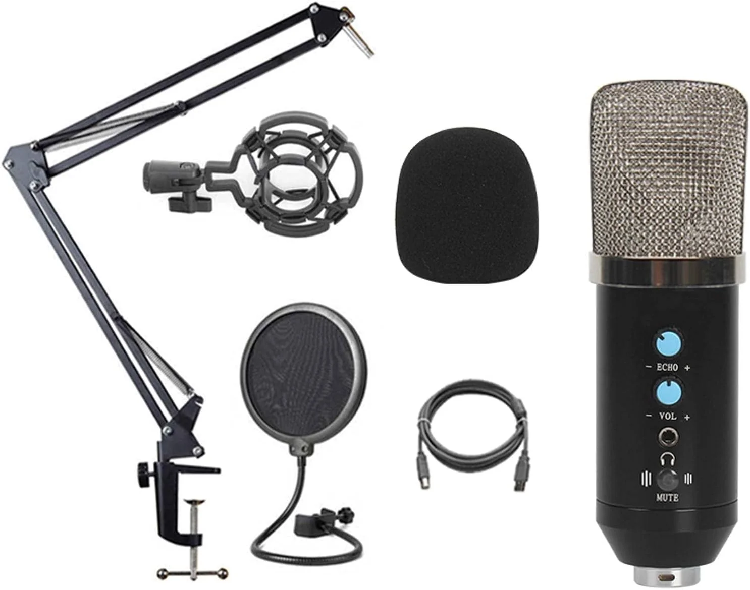 تجهیزات ضبط استودیویی میکروفون متراکم کیت متصل USB مانیتور حکاکی برای بازی های رایانه ای در خانه