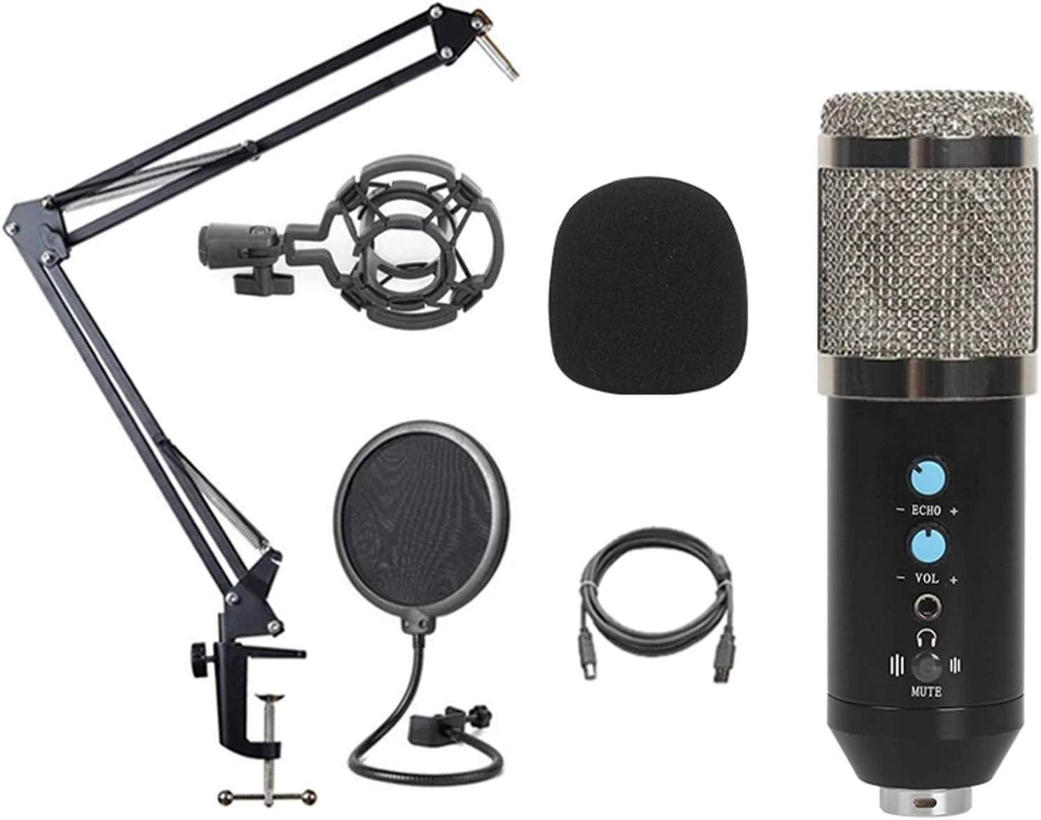 تجهیزات ضبط استودیویی میکروفون متراکم کیت متصل USB مانیتور حکاکی برای بازی های رایانه ای در خانه