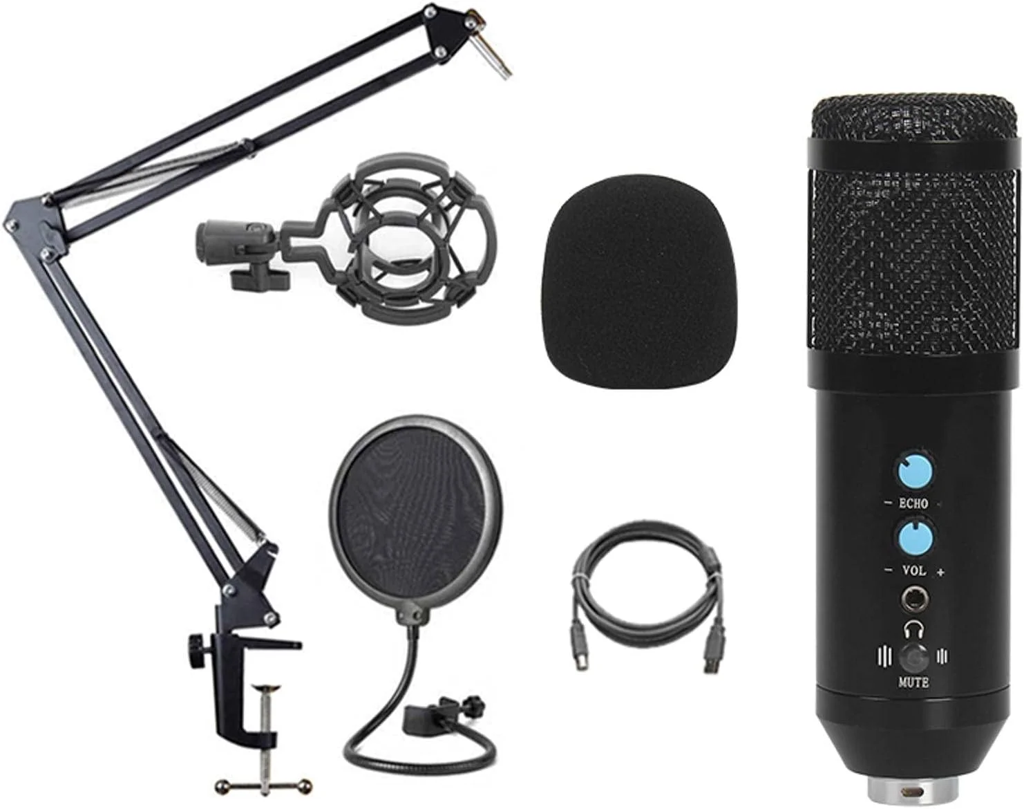 تجهیزات ضبط استودیویی میکروفون متراکم کیت متصل USB مانیتور حکاکی برای بازی های رایانه ای در خانه