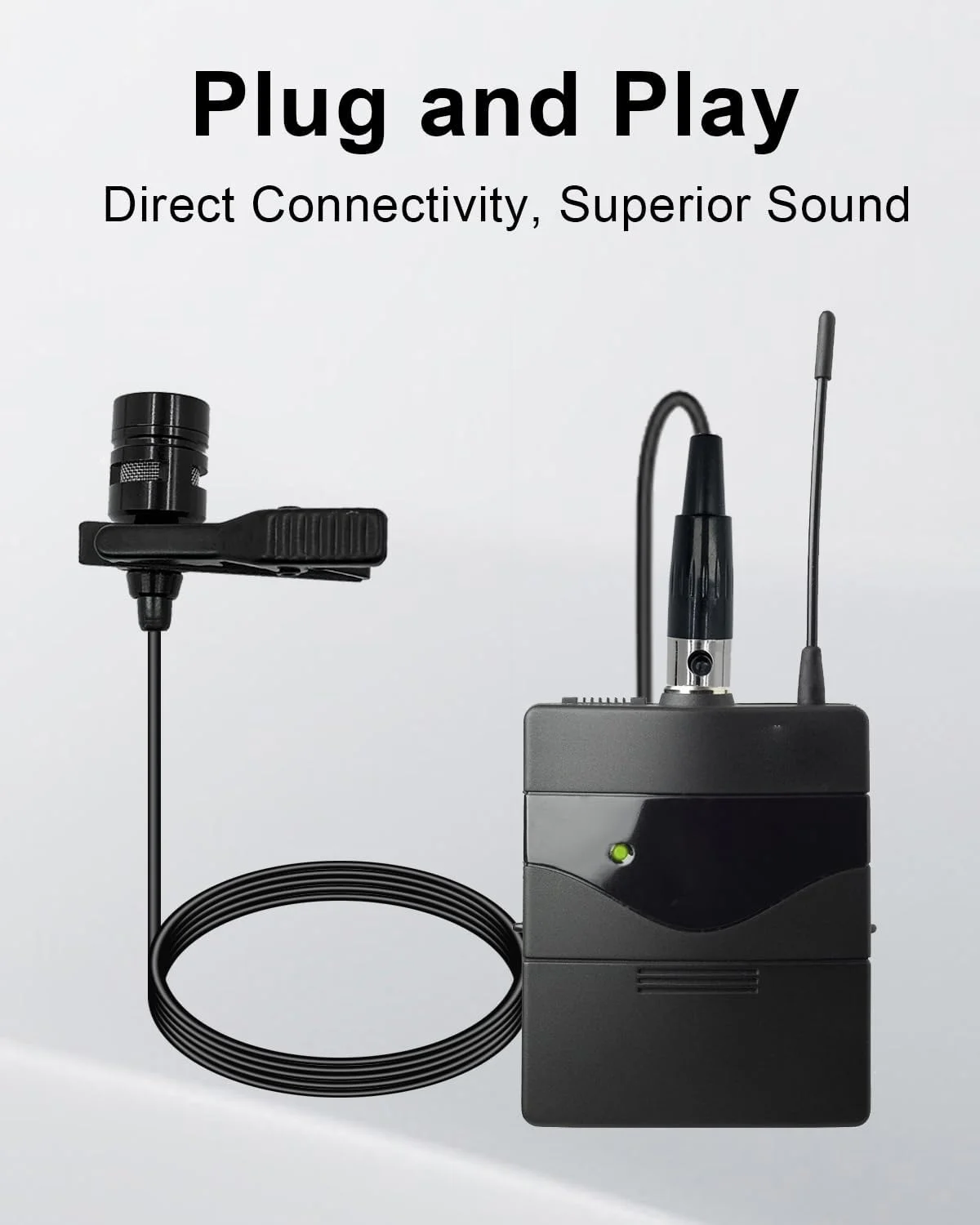 میکروفون یقه‌ای سیم‌دار کندانسور یک‌طرفه با گیره Lavalier برای فرستنده بی‌سیم AKG (فقط پلاگین مینی XLR 3 پین TA3F برای AKG)