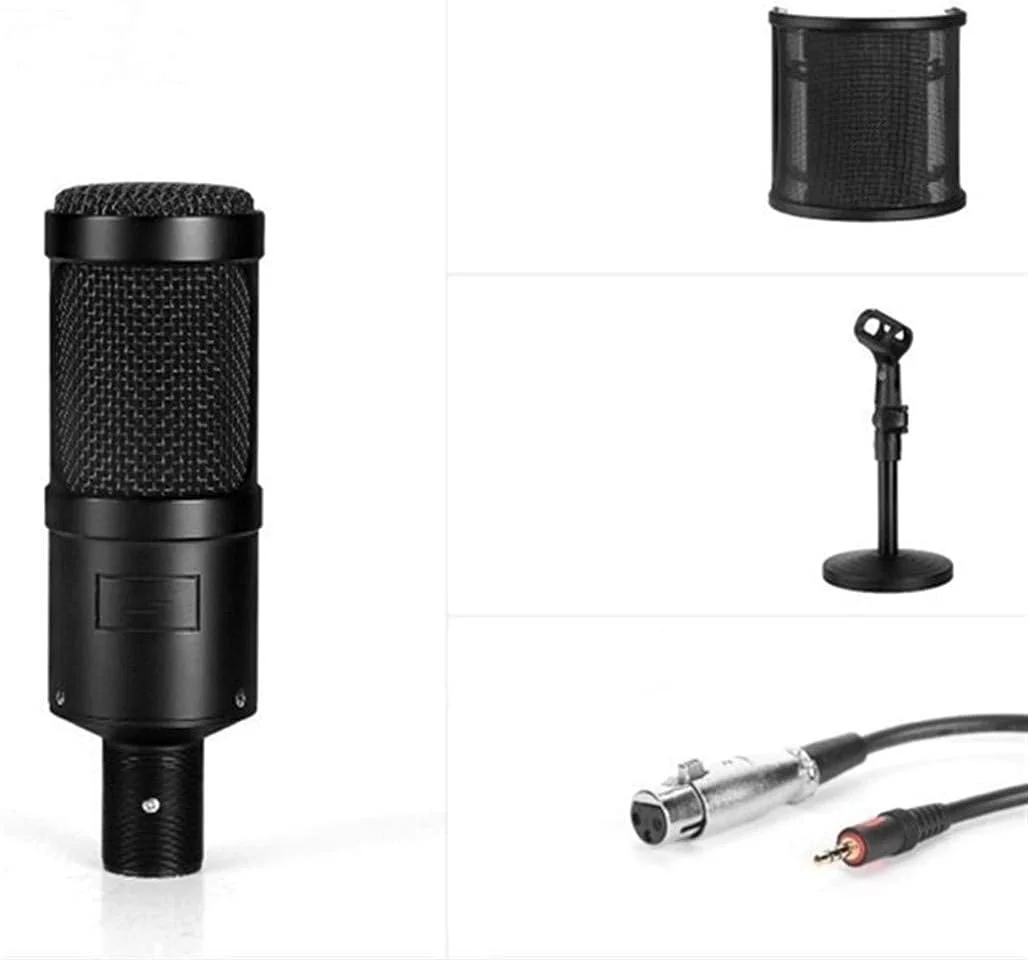 میکروفون کاندنسر مناسب پخش صدا، یادداشت برداری، کارائوکه، آواز خواندن و پخش زنده با کیفیت صدای HD از Zeenyi